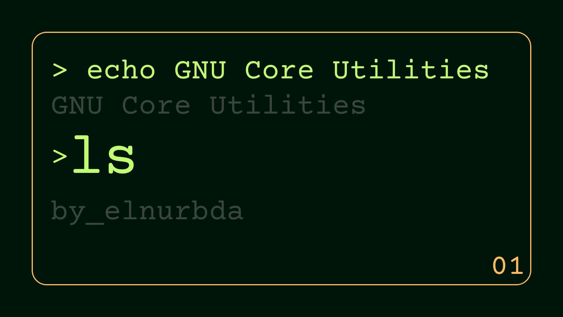 01 - a GNU Core Utility - ls