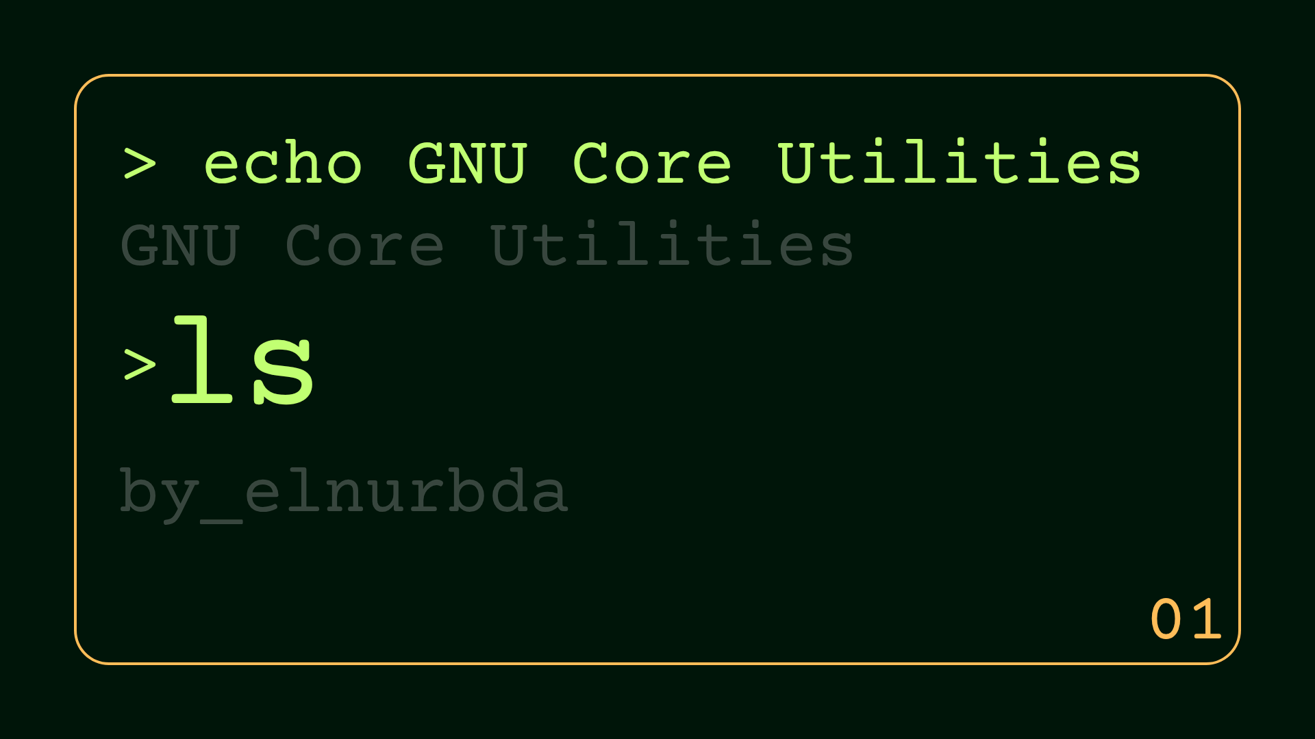 01 - a GNU Core Utility - ls