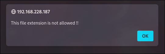 File upload error message