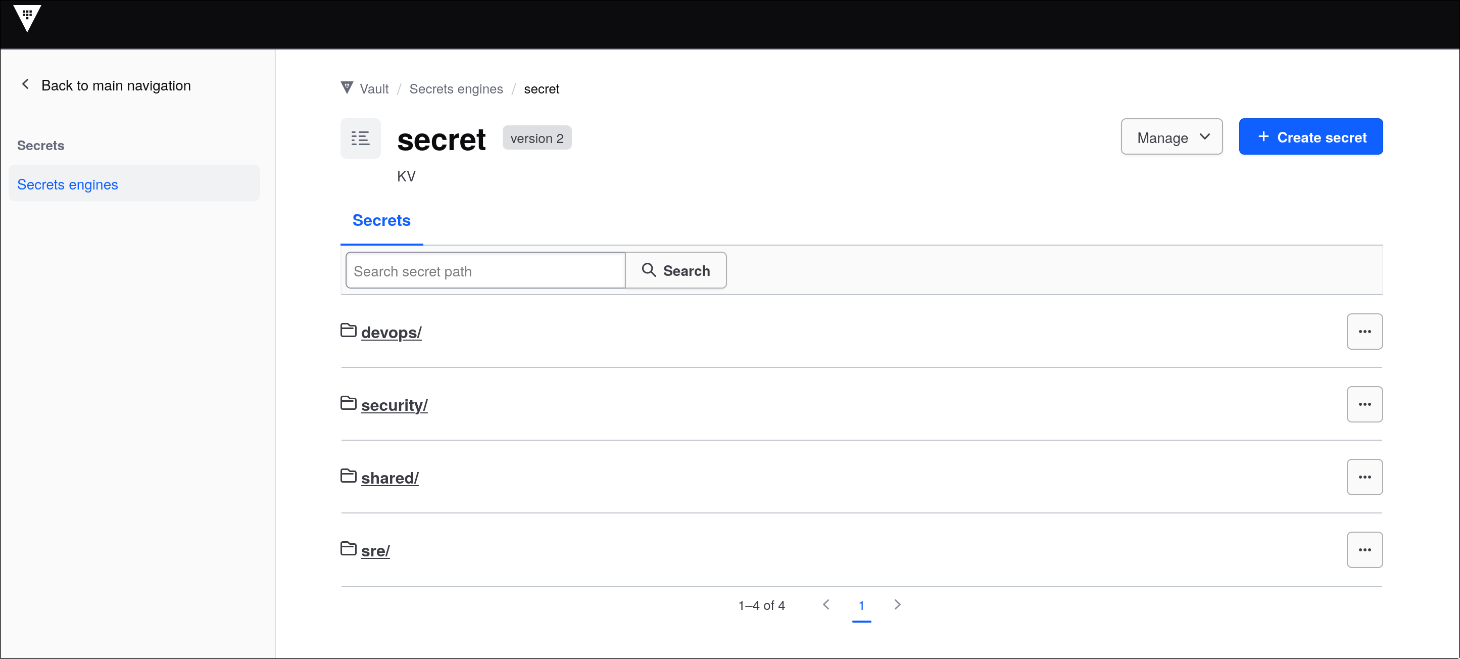 Seeding one secret per team space